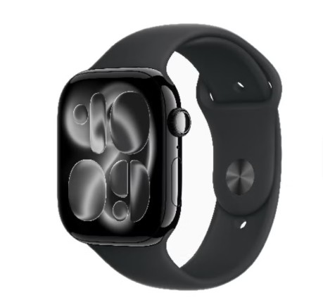 Apple Watch S 11 GPS 46mm Jet Black Aluminium Case with Black Sport Band